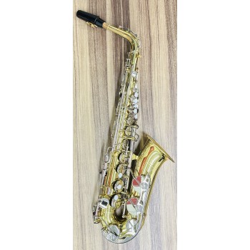 Sax Alto Yamaha YAS-23 Laqueado Com Chaves Niqueladas